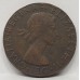 AUSTRALIA 1954 . HALF 1/2 PENNY . ERROR . NO RIM
